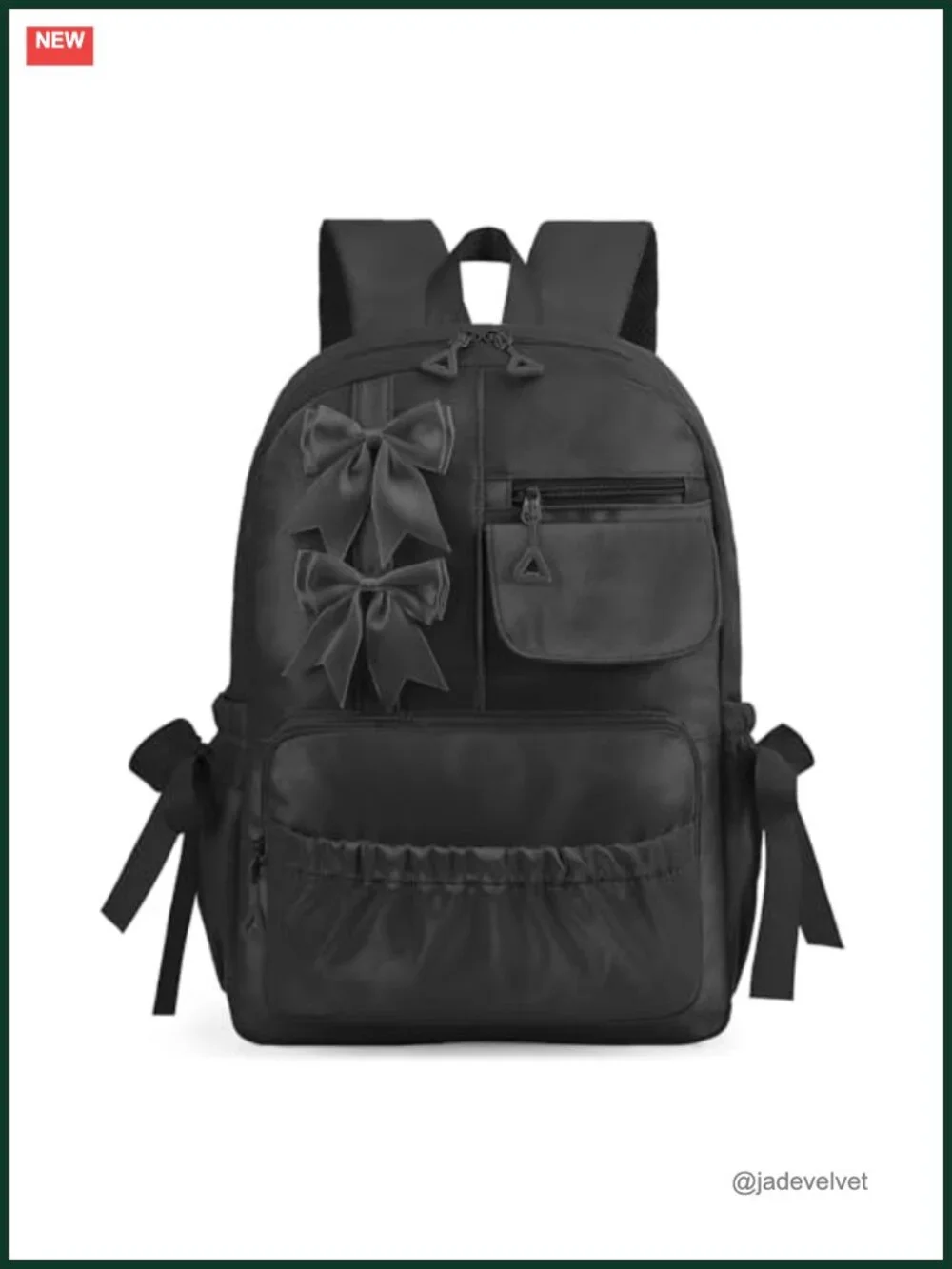 Kawaii Backpack with Bows for Girls High School Bookbag